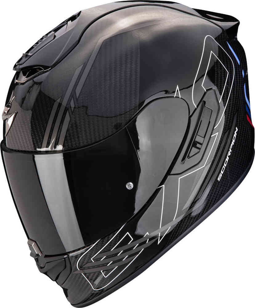Scorpion EXO-1400 EVO CARBON AIR REIKA ligero Casco Negro Plata Azul - CASCO