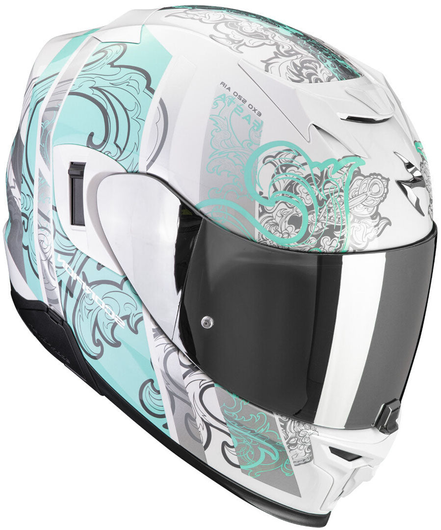 SCORPION CASCOS INTEGRALES EXO-520 EVO AIR FASTA BLANCO AZUL CLARO