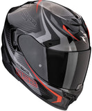 SCORPION CASCOS INTEGRALES EXO-520 EVO AIR TERRA NEGRO PLATA ROJO