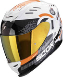SCORPION EXO 520 EVO AIR TITAN INTEGRAL CASCO  Blanco-Naranja