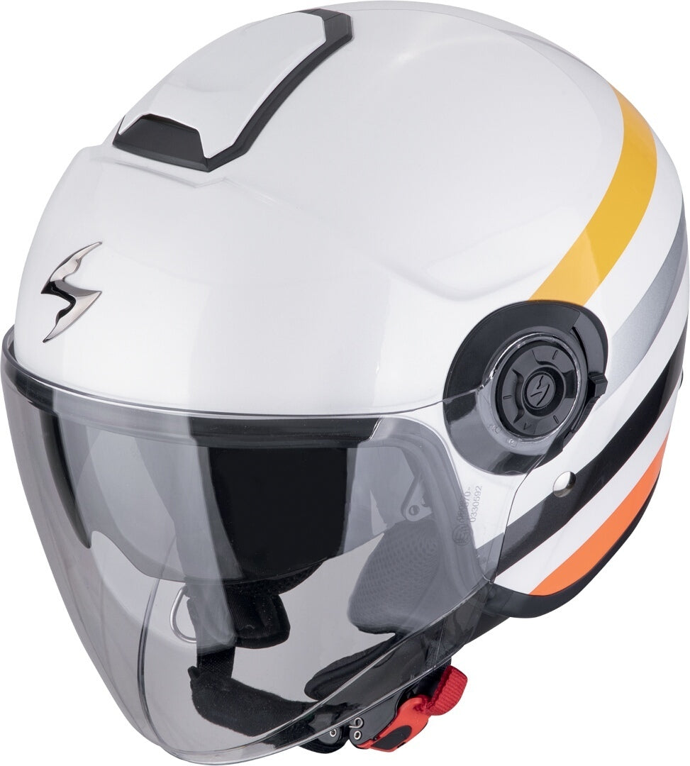 SCORPION EXO-CITY II BEE Urbano Moto Jet Casco Blanco Amarillo - CASCO