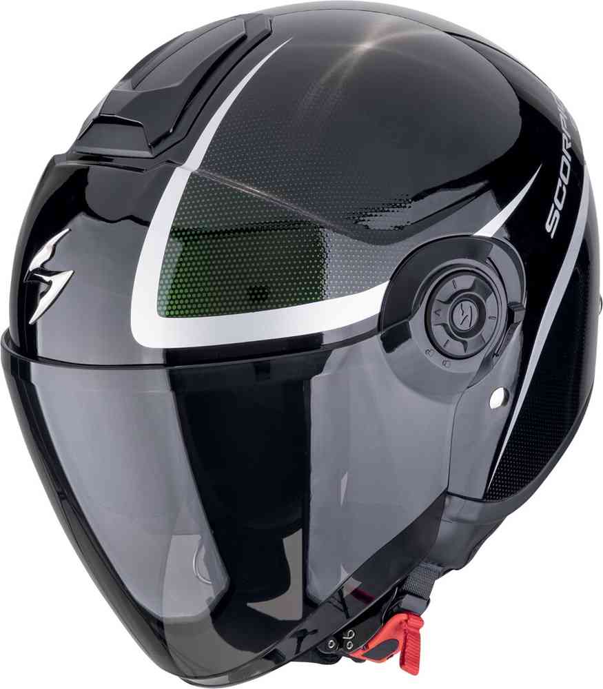 SCORPION EXO-CITY II INTERCITY Cara Abierta Casco Jet Negro Camaleon - CASCO
