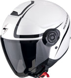 SCORPION EXO-CITY II INTERCITY Cara Abierta Casco Jet Blanco Negro - CASCO