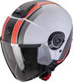 SCORPION EXO-CITY II VEL Abierto Jet Casco Gris Rojo Mate - CASCO