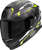 SCORPION CASCOS INTEGRALES EXO-GT SP AIR AUGUSTA NEGRO MATE GRIS AMARILLO NEÓN