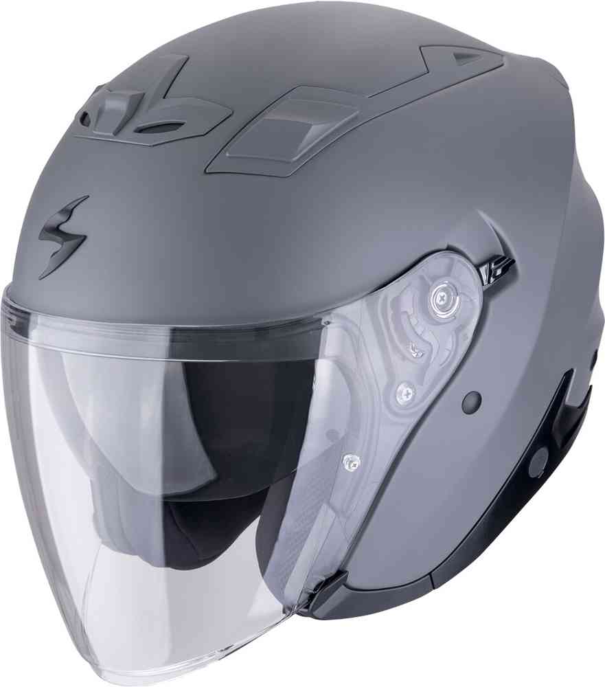 SCORPION EXO-Z1 SOLID Moto Cara Abierta Jet Casco Cemento Gris Mate - CASCO