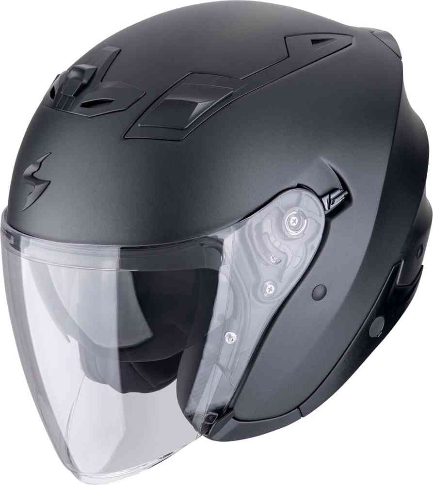 SCORPION EXO-Z1 SOLID Moto Cara Abierta Jet Casco Mate Negro Perla - CASCO