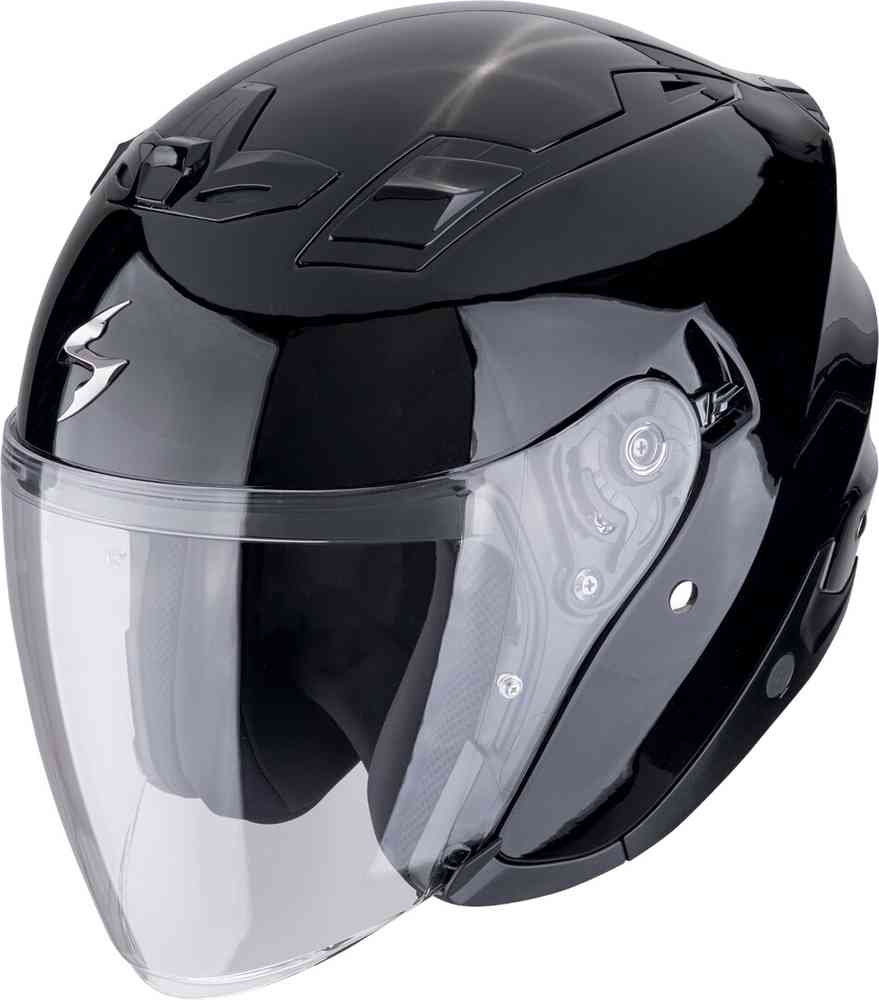 SCORPION EXO-Z1 SOLID Moto Cara Abierta Jet Casco Negro Metalizado - CASCO