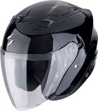 SCORPION EXO-Z1 SOLID Moto Cara Abierta Jet Casco Negro Metalizado - CASCO