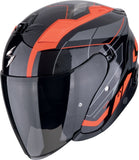 SCORPION EXO-Z1 VUE Moto Urbano Abierto Casco Negro Rojo - CASCO