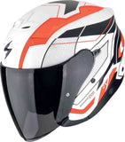 SCORPION EXO-Z1 VUE Moto Urbano Jet Casco Blanco Mate Rojo Negro - CASCO