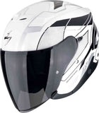 SCORPION EXO-Z1 VUE Moto Urbano Jet Casco Blanco Negro Plata - CASCO
