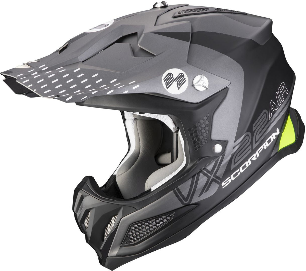 SCORPION - VX 22 AIR ARES Mattschwarz-Silber