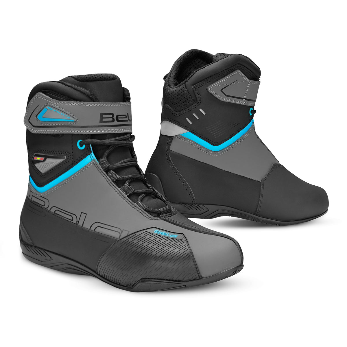 BELA - Botas Piel Blaze Lady Negro Gris Turquoise