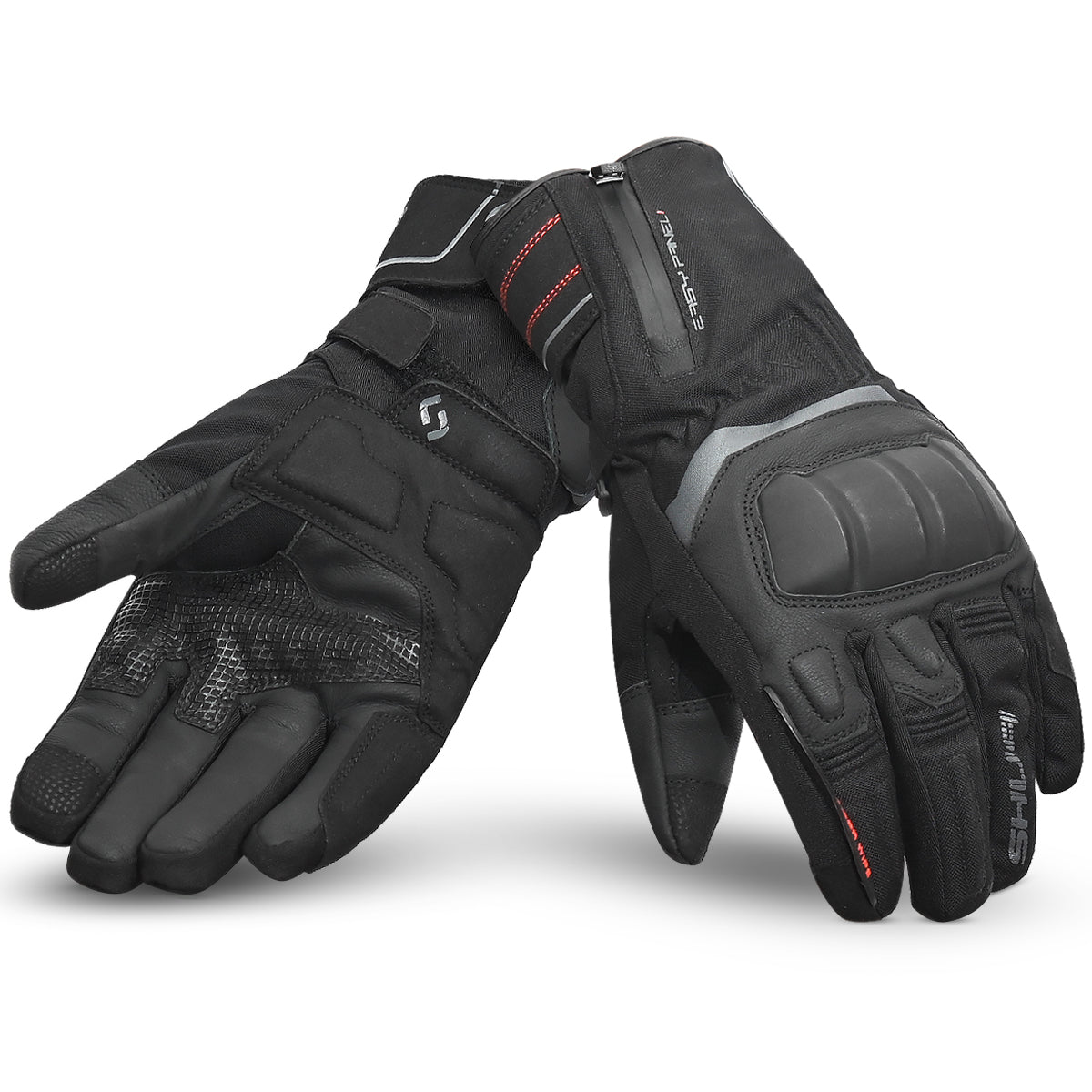 SHUA Thermal Thaw Guantes Negro Rojo