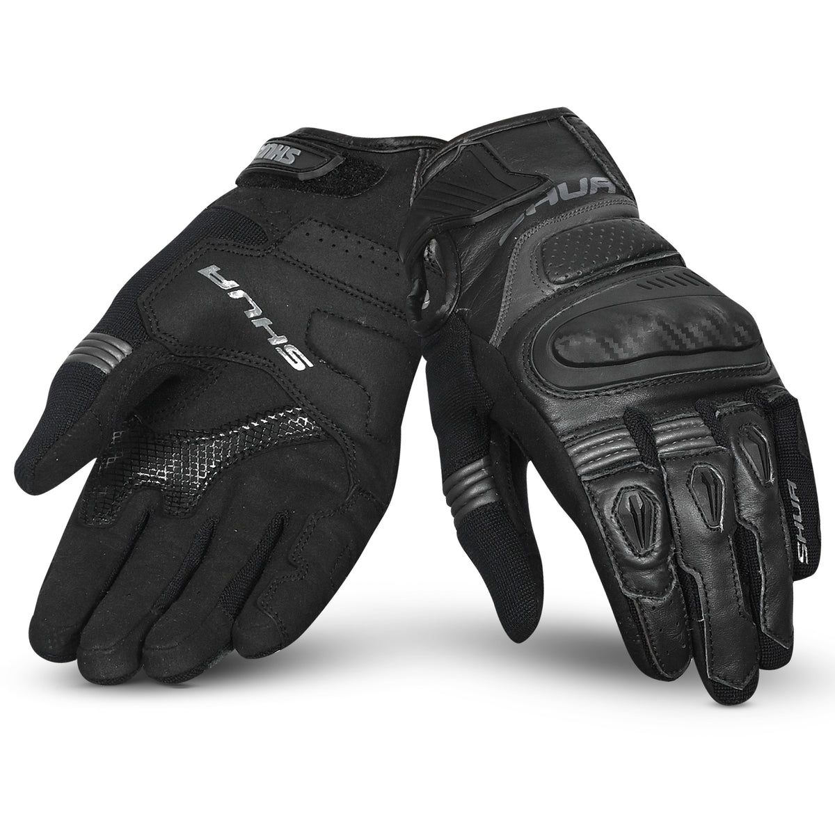 SHUA Proton Guantes De Moto Negro Gris