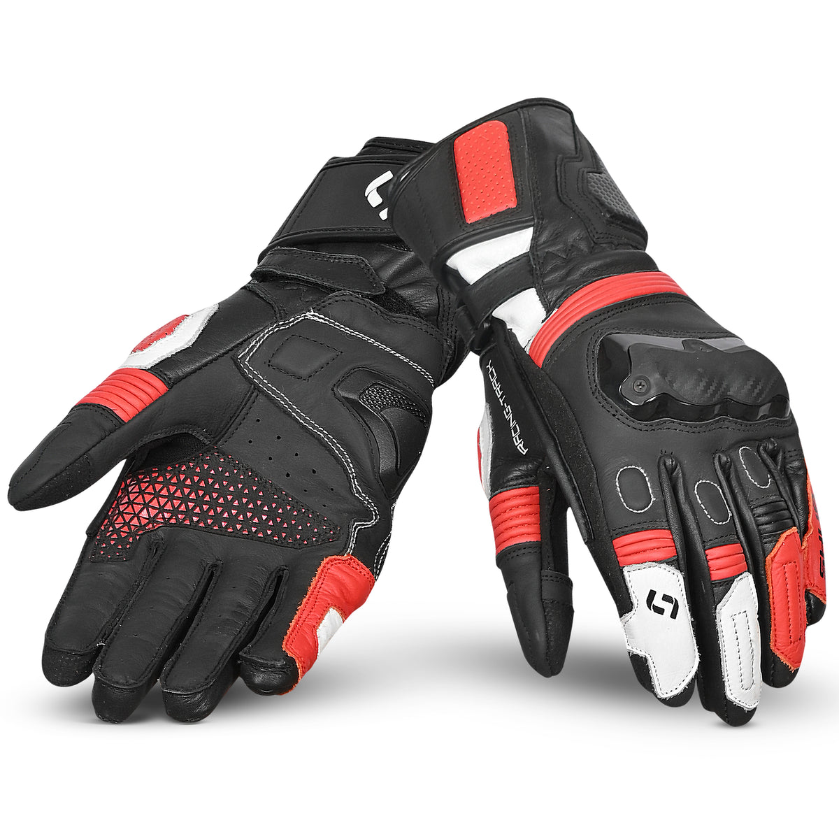 SHUA Ranger Pro Guantes Negro Rojo Blanco
