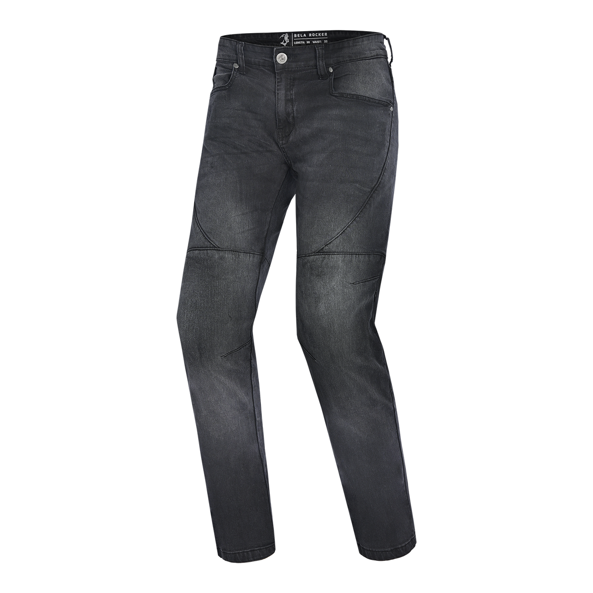 BELA ROCKER PANTALON DE HOMBRE DENIM JEANS 32L NEGRO SPRAY