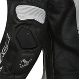 BELA X RACE CHAQUETA DE MOTO HOMBRE PIEL NEGRO ANTHRA BLANCO