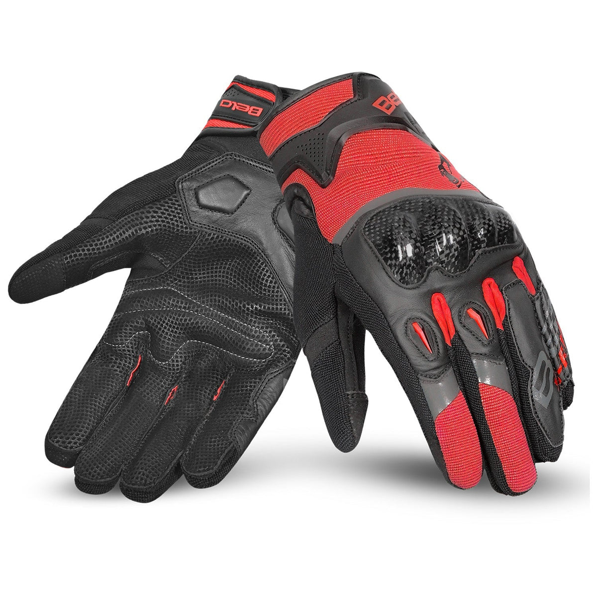 BELA - Guantes Textil Daring Man Rojo/Negro