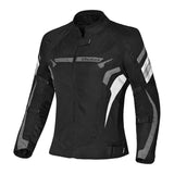 GIACCA MOTO DA DONNA BELA HIGHLAND IN TESSUTO NERO GRIGIO GHIACCIO