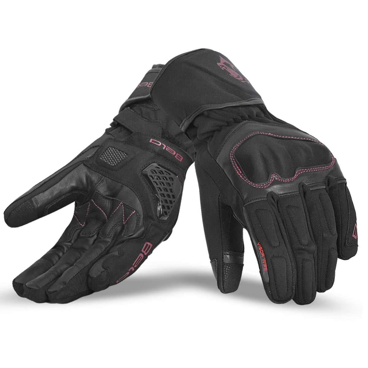 BELA Frost Shield Guantes Negro / Burdeos Burgundy