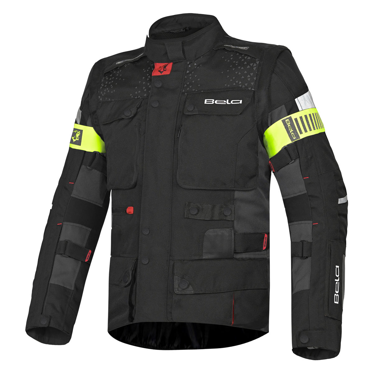 BELA CROSSROAD EXTREME WP HOMBRE MOTO CHAQUETA NEGRO ANTRACITA ROJO