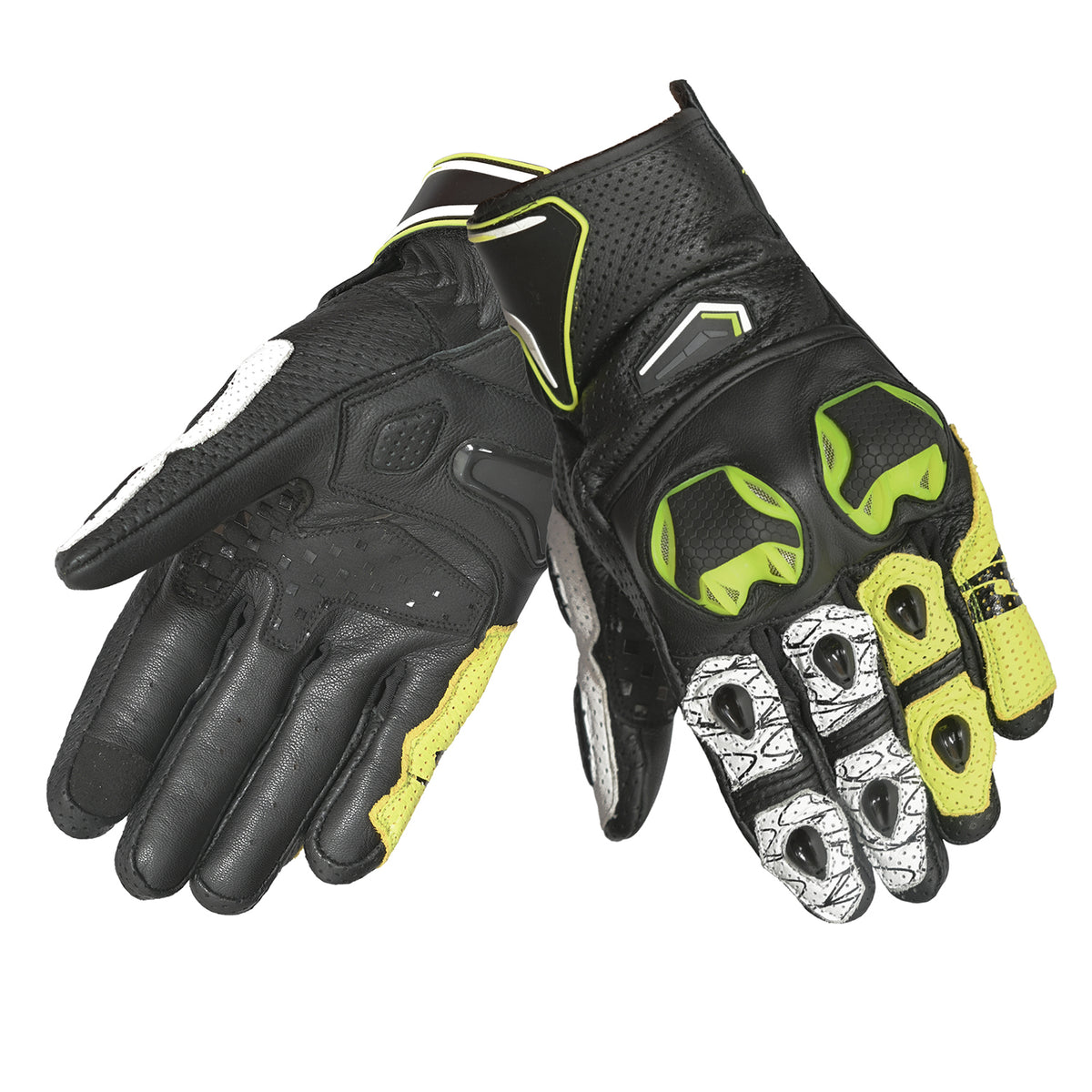 SPYKE TECH SPORT VENTED 2.0 GUANTES NEGRO BLANCO AMARILLO