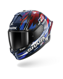 SHARK  SKWAL CUP REPLICA ZARCO GP DE FRANCE Azul Chrome  Rojo Casco De Moto