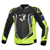 BELA BEAST CHAQUETA LEATHER HOMBRE NEGRO BLANCO AMARILLO AZUL