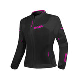GIACCA MOTO IN TESSUTO ESTIVA DA DONNA SHUA GRAVITY MESH NERA FUCSIA
