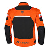 GIACCA MOTO DA UOMO R-TECH SPIRAL MESH IN TESSUTO NERO ARANCIONE