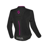 GIACCA MOTO IN TESSUTO ESTIVA DA DONNA SHUA GRAVITY MESH NERA FUCSIA
