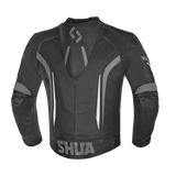 SHUA INFINITY CHAQUETA DE MOTO PIEL NEGRO ANTHRA