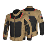 Veste de moto homme R-TECH SPIRAL MESH, textile marron et noir
