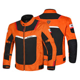 GIACCA MOTO DA UOMO R-TECH SPIRAL MESH IN TESSUTO NERO ARANCIONE