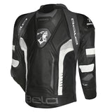 BELA X RACE CHAQUETA DE MOTO HOMBRE PIEL NEGRO ANTHRA BLANCO