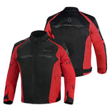 Casaco de motociclista para homem Shua Immortal preto e vermelho