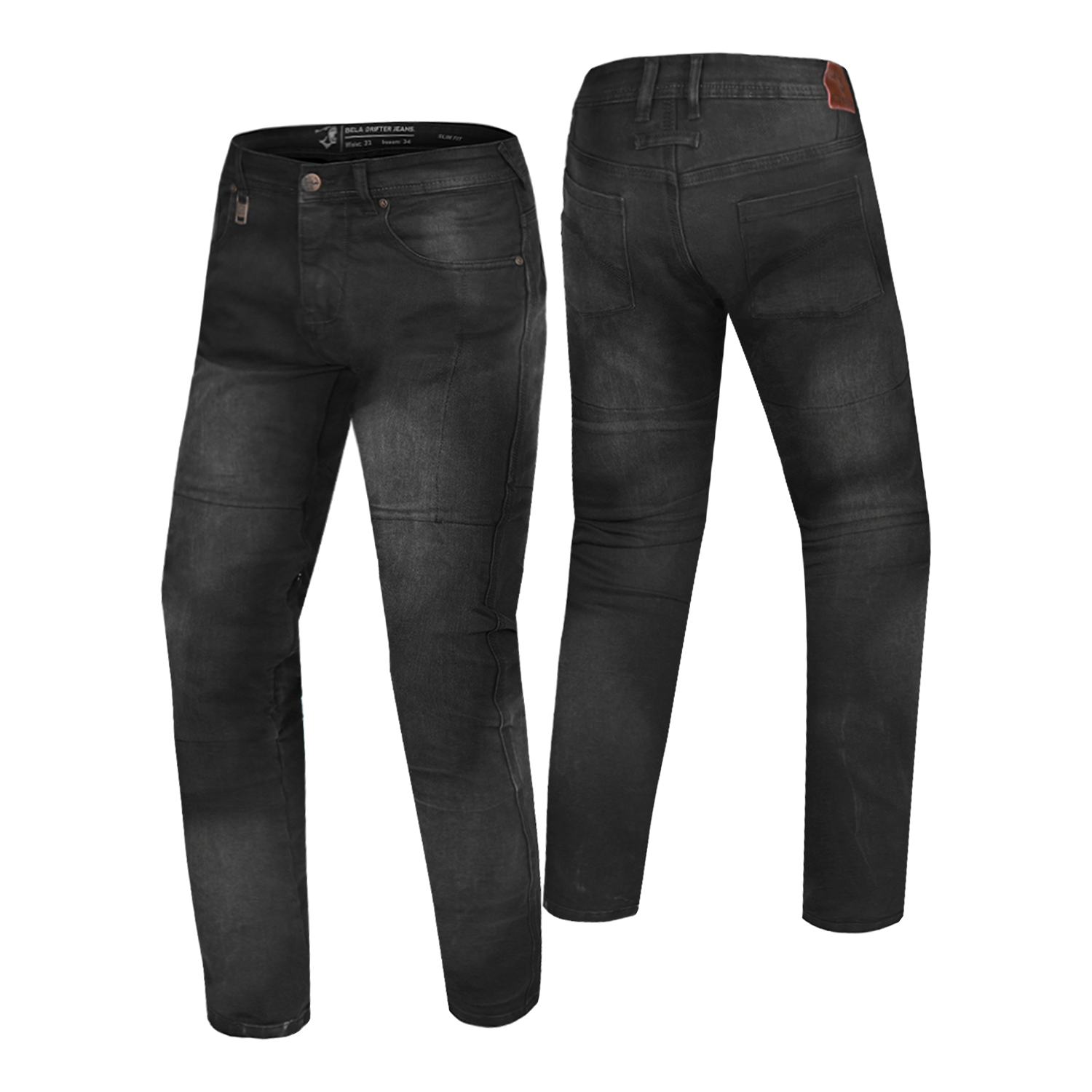 BELA DRIFTER PANTALON DE HOMBRE DENIM JEANS 34L TIE & DYE NEGRO