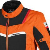 GIACCA MOTO DA UOMO R-TECH SPIRAL MESH IN TESSUTO NERO ARANCIONE