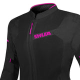 GIACCA MOTO IN TESSUTO ESTIVA DA DONNA SHUA GRAVITY MESH NERA FUCSIA