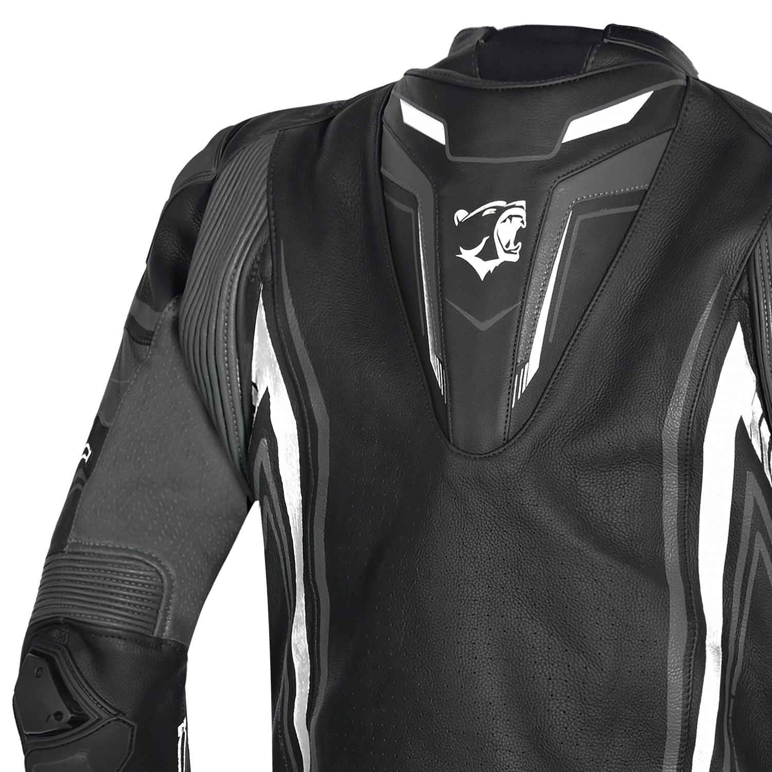 BELA BEAST CHAQUETA LEATHER HOMBRE NEGRO ANTHIRA BLANCO