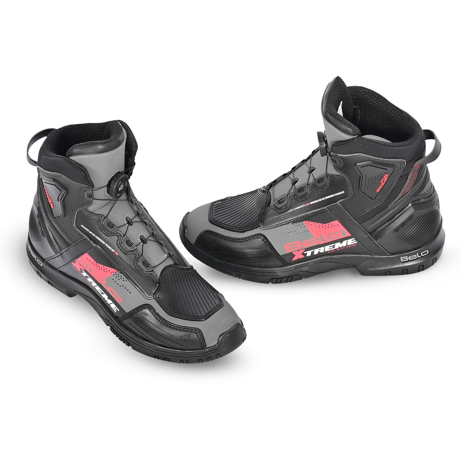 BELA EXTREME FORCE URBAN BOTAS NEGRO GRIS ROJO