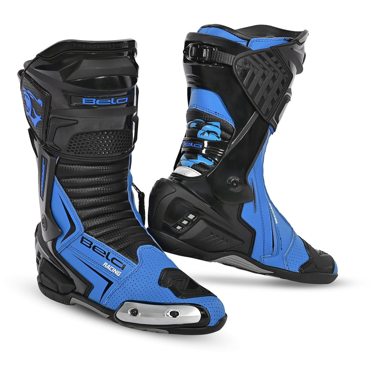 BELA SPEEDO 2.0 BOTAS DE MOTO PIEL NEGRO AZUL