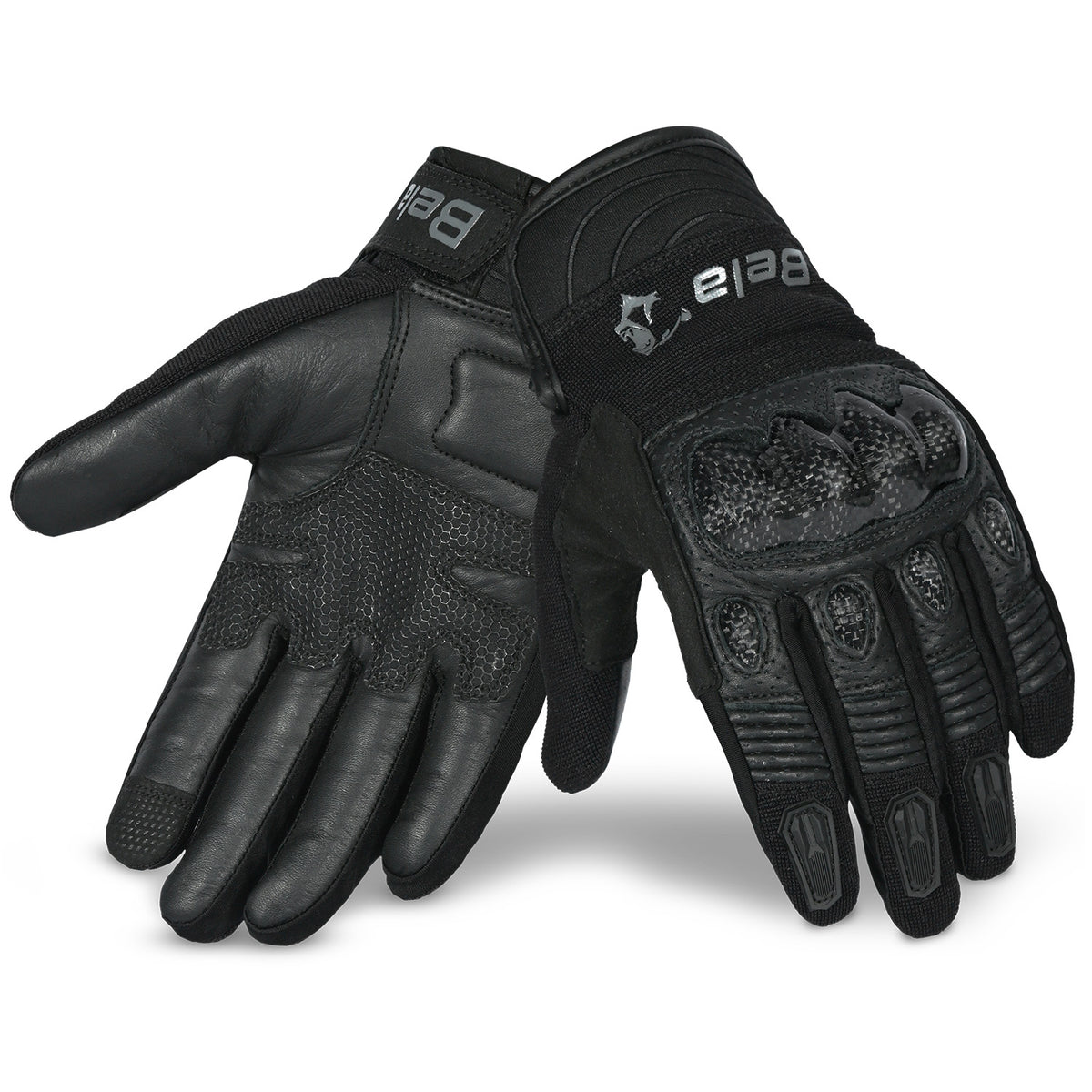 BELA Bomber Guantes De Carreras De Motos Negro