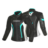 R-TECH - Chaqueta Tom Rider Lady Negro Blanco Turquise