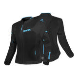 SHUA GRAVITY MESH CHAQUETA TEXTIL DE MOTO DE VERANO DE MUJER NEGRO TURQUESA