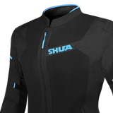 SHUA GRAVITY MESH CHAQUETA TEXTIL DE MOTO DE VERANO DE MUJER NEGRO TURQUESA