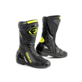 BELA - Stivali in pelle Thunder Racing Neri/Giallo Fluo