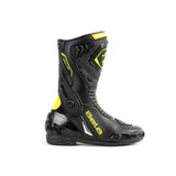 BELA - Stivali in pelle Thunder Racing Neri/Giallo Fluo